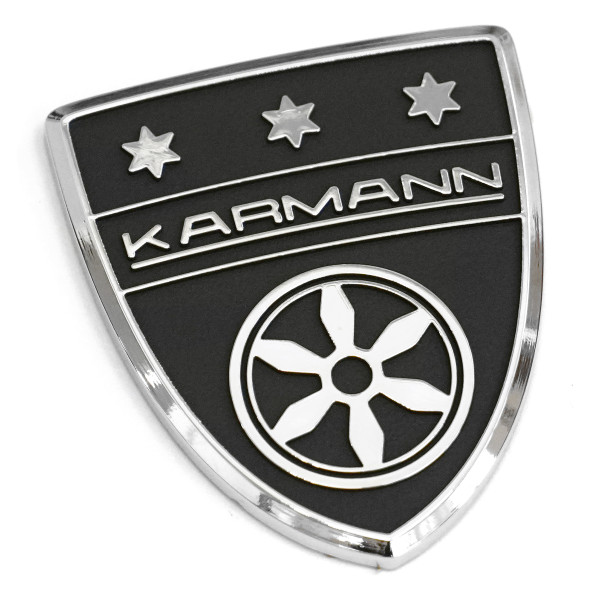 Original VW Plakette KARMANN Schriftzug Emblem schwarz/chrom 5K7853688DNJI