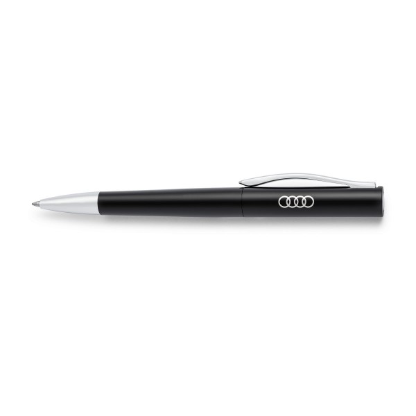 Original Audi Kugelschreiber Ringe Logo Stift Ballpoint Pen schwarz
