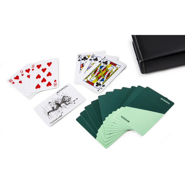 Original Skoda Spielkarten Set Notizblock Kartenspiel 6U0050531