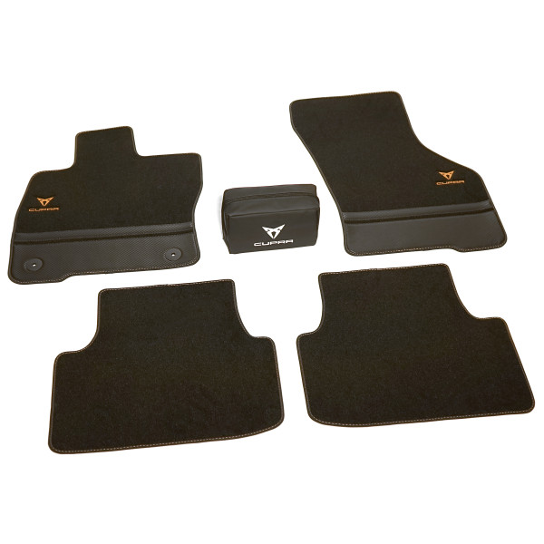 Original CUPRA Premium Velours Fußmatten Textilfußmatten Sicherheits-Kit 5FG087700AC