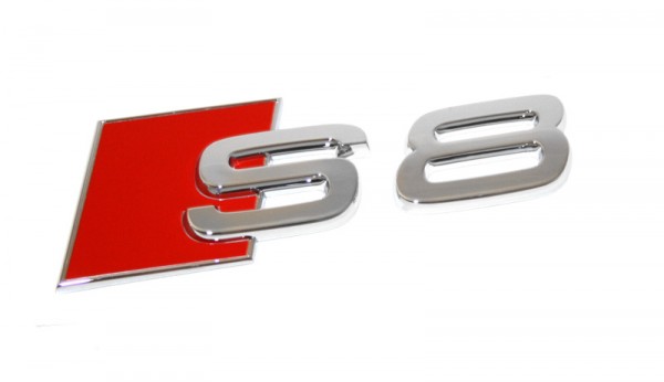 Schriftzug S8 Original Audi A8 Tuning Emblem Typzeichen Heckklappe Chrom