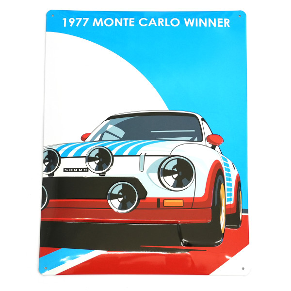 Original Skoda Metallschild Icons Škoda 130 RS 3D Prägung 6U0087703CQ