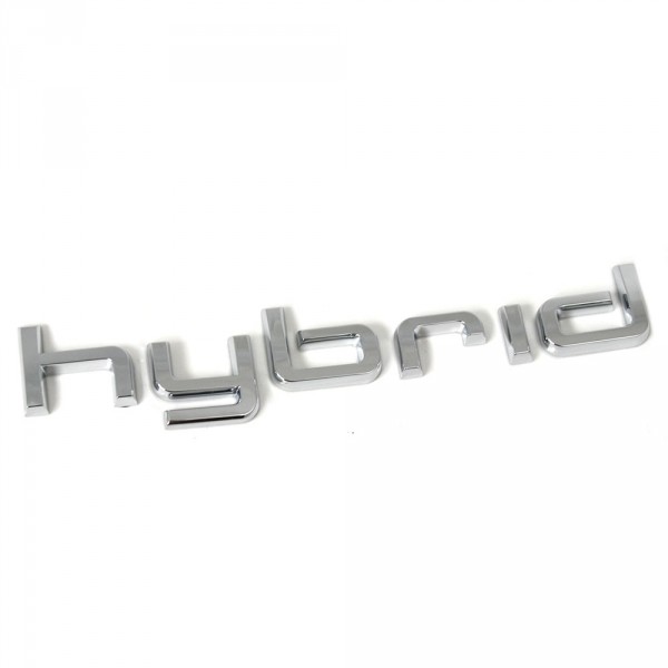 Original Audi Hybrid Schriftzug hinten Heckklappen Exterieur Emblem Logo Chrom