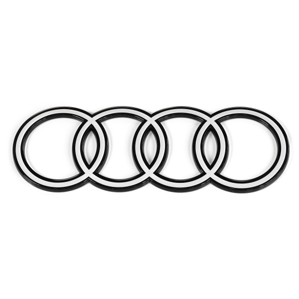 Original Audi Q7 (4M) Facelift Ringe Logo Black Edition Emblem Blackline schwarz/weiß 4M0853742E90A