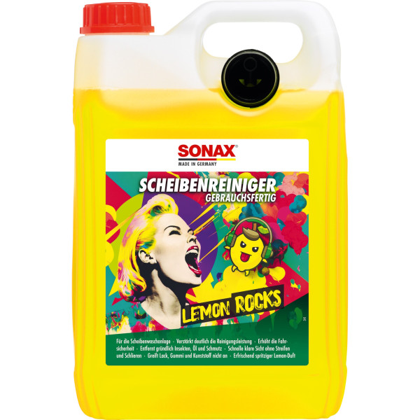 SONAX Scheibenreiniger Lemon Rocks Wischwasser Sommer 5L Kanister 01605000