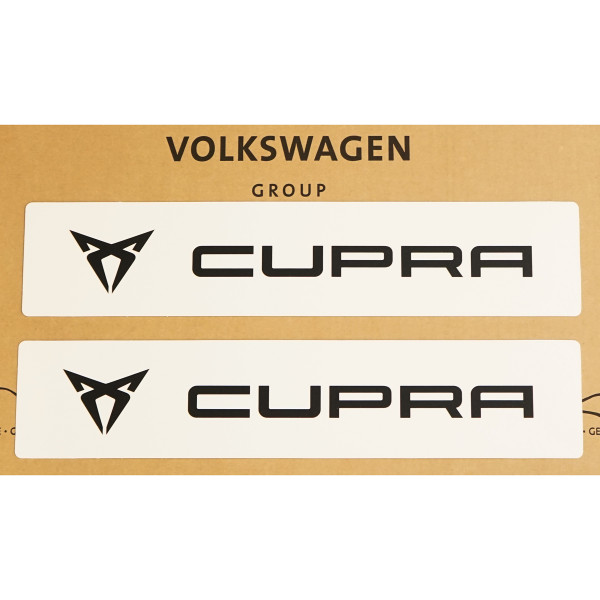 CUPRA Kennzeichenschild Nummernschild Kennzeichen Typenschild Set weiß/schwarz