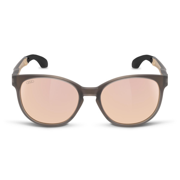 Original Audi Sonnenbrille Brille Ringe Logo hellbraun/gold 3112400600