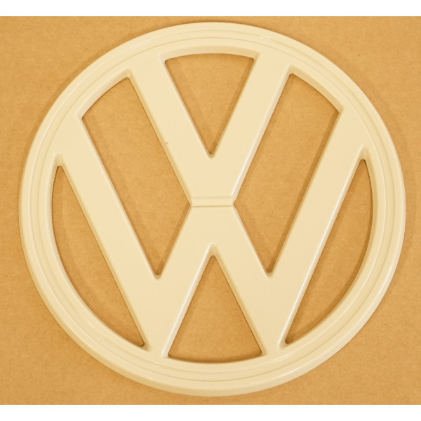 Original VW T2 Bus VW Emblem vorn Bulli Logo Zeichen weiß 211853601E90D