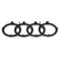 AUDI A3 8P Ringe | Emblem Schwarz Matt Vorne Für Kühlergrill