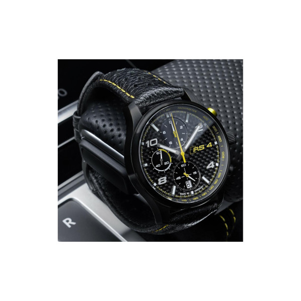Original Audi Chronograph RS4 Jubiläum 25 Jahre Armbanduhr Uhr Herren Logo 3102400300