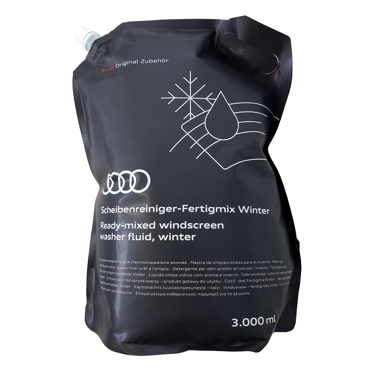 Original Audi Scheibenreiniger Winter Fertigmix Wischwasser 3L  Standbodenbeutel
