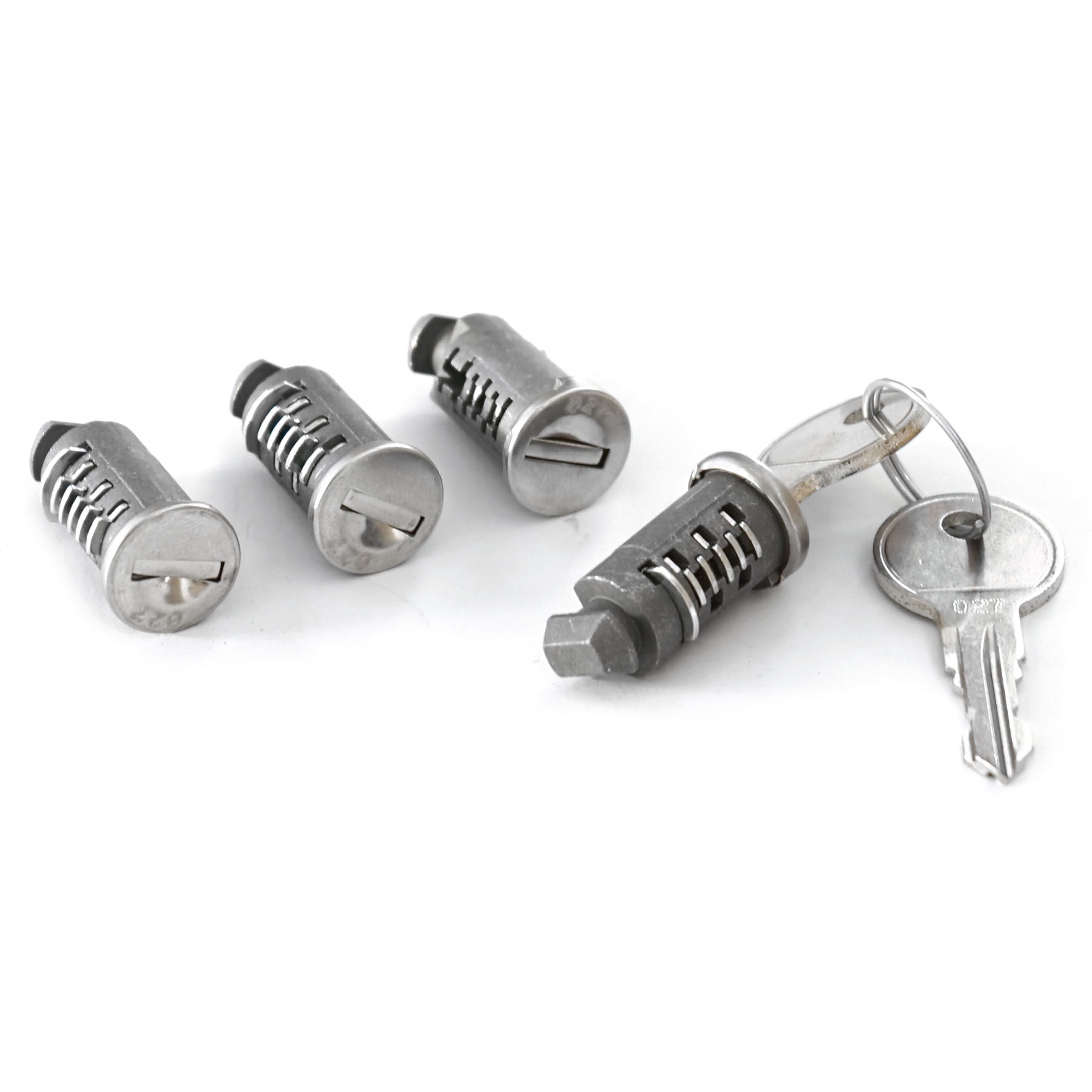 4er Set Schlosszylinder Für Thule Dachträger - Ein-Schlüssel-System, Silber