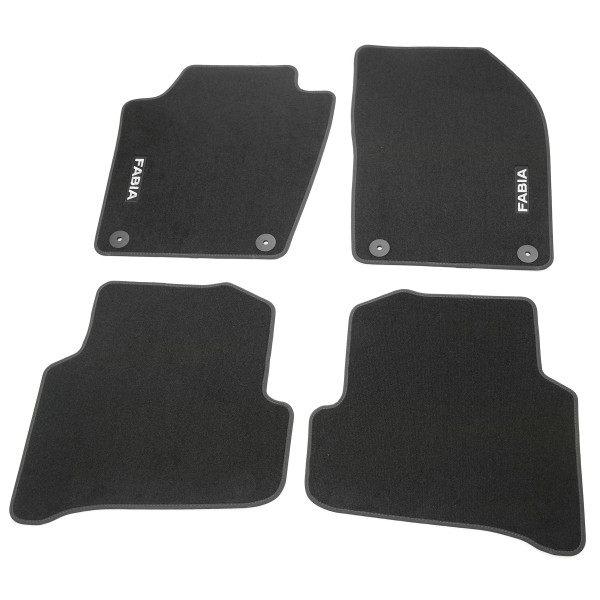 Original Skoda Fabia 3 (NJ) Fußmatten Standard Textilfußmatten Stoffmatten schwarz 6V1061404A