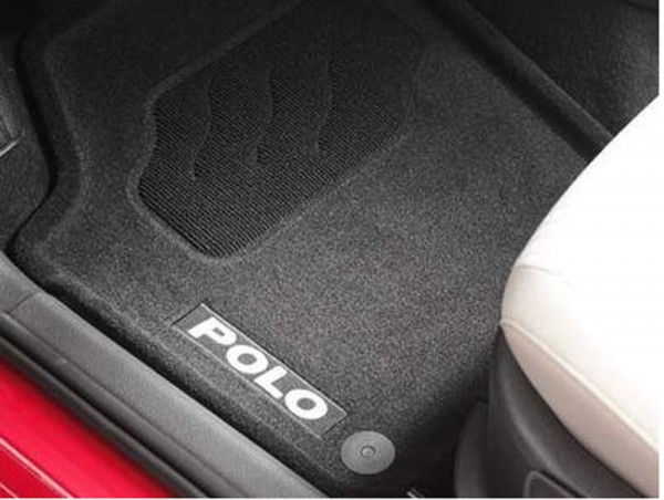 VW Polo 6 Fußmatten Premium Automatten - Rote Naht
