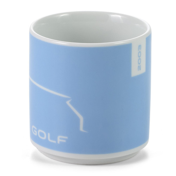 Original VW Kaffeetasse Golf Kollektion Tasse Becher 250ml Porzellan hellblau/weiß 5HG069601D