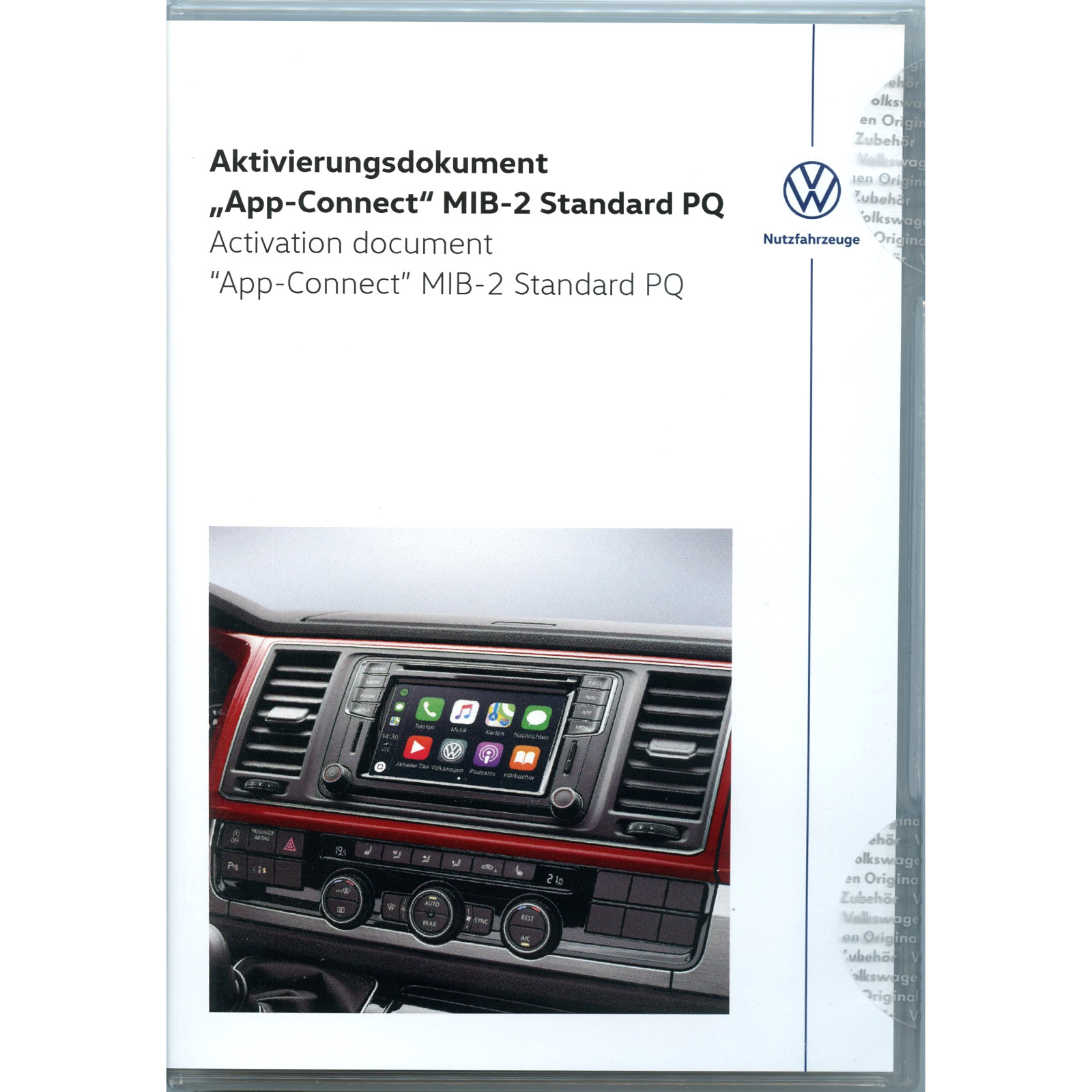 Original VW Aktivierungsdokument App-Connect 
