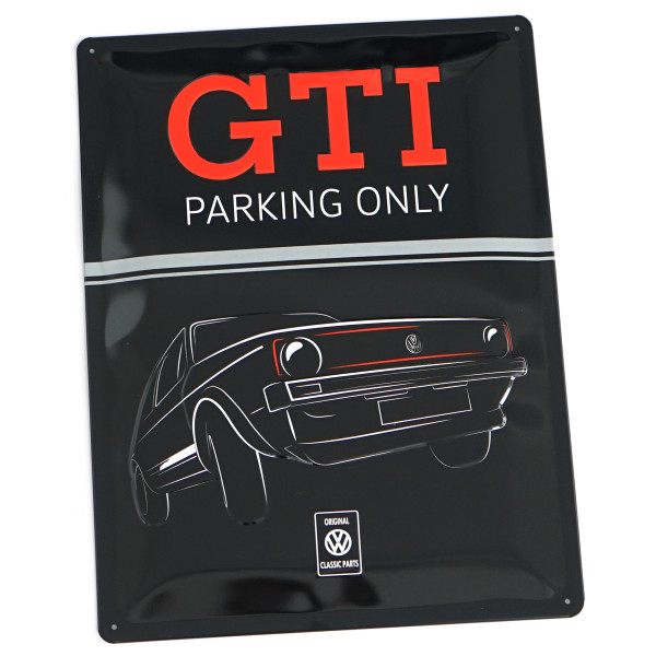 Original VW GTI Blechschild Parking Only Accessoires Lifestyle Schild 30 x 40 cm