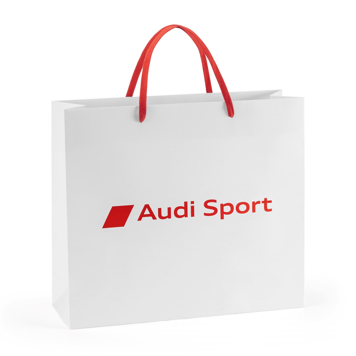 Original Audi Sport Tragetasche Papier Geschenktüte weiß/rot