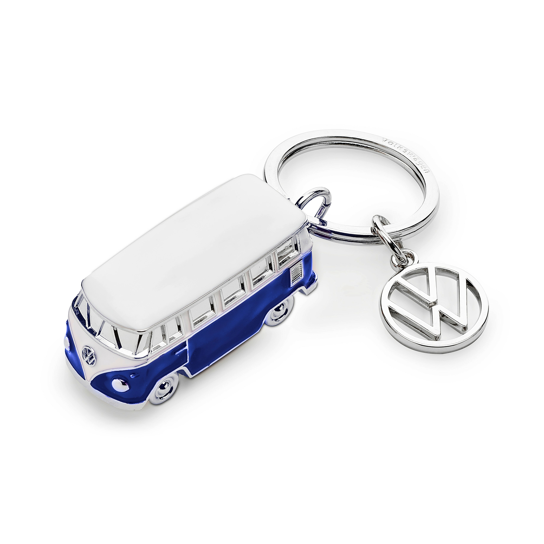 VW Bulli T1 SchlüsselanhängerHELLBLAU BEIGE MetallVolkswagen Lizenzware 