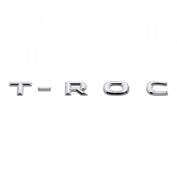 Original VW T-Roc Schriftzug hinten Heckklappe Emblem Logo chrom