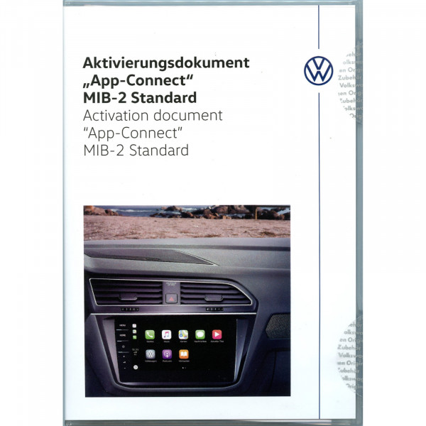 Original VW AppConnect Software Upgrade MirrorLink CarPlay Android Aktivierungsdokument 5G0054830A