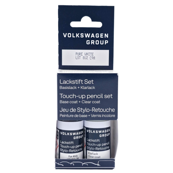 Original VW Lackstift-Set pure white Lackcode LC9A Basislack Klarlack LST0U2C9A