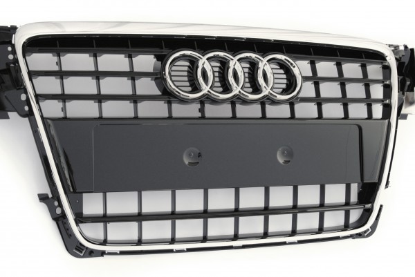 Audi A4 8K Chrom Grill, brillant-schwarz glänzend