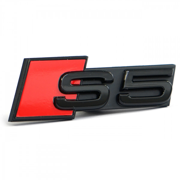 Original Audi S5 Schriftzug Clip schwarz Tuning Kühlergrill Black Edition Emblem 8W6071805