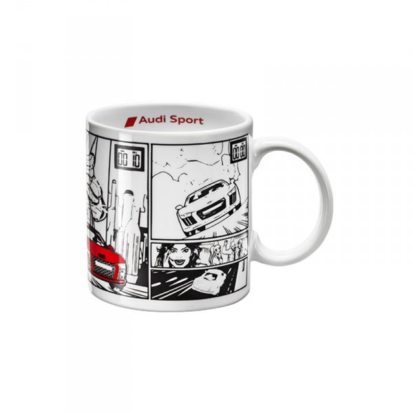 Audi Tasse Comic Original Audi Sport Porzellantasse R8 Comic-Design
