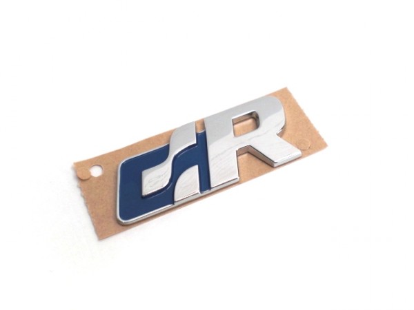 Original VW R Schriftzug chrom blau Emblem Logo seitlich