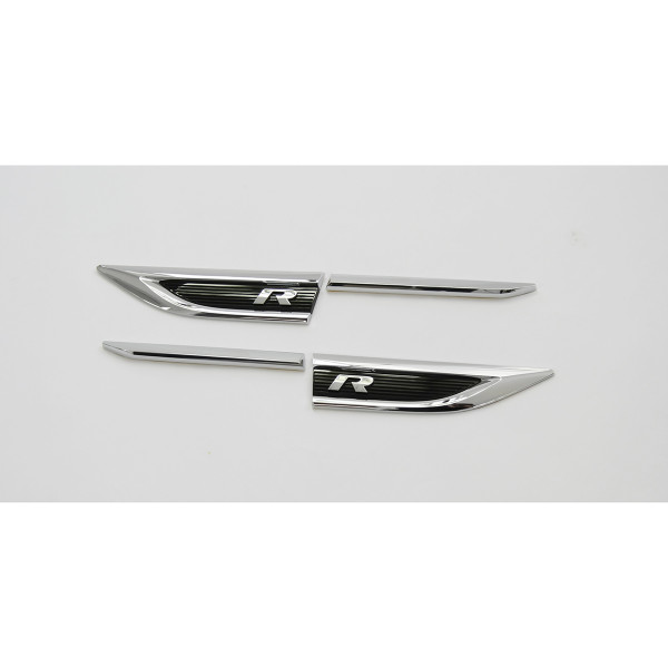 Original VW T-Roc R-Modell Plakette Set seitlich Kotflügel Emblem 4-teilig Tuning Logo