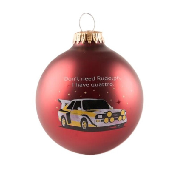 Audi Christbaumkugel Glas Weihnachtsbaum Kugel Weihnachtskugel Logo A8-9019