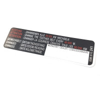 Original VW Audi Seat Skoda Zahnriemenschild 60.000 km Kennschild 038010241 Original VW Audi Seat Skoda Zahnriemenschild 60.000 km Kennschild 038010241