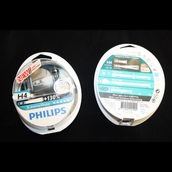 Glühlampe X-treme Power H4 Original VW Audi universal Philips 130% X-treme Vision