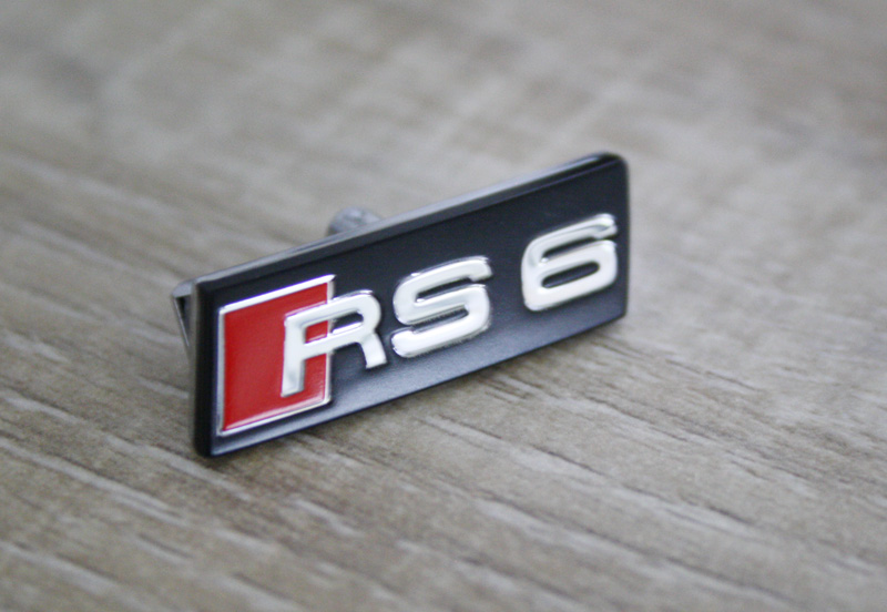 Plakette Original Audi RS6 Tuning Schriftzug für Lenkrad Emblem