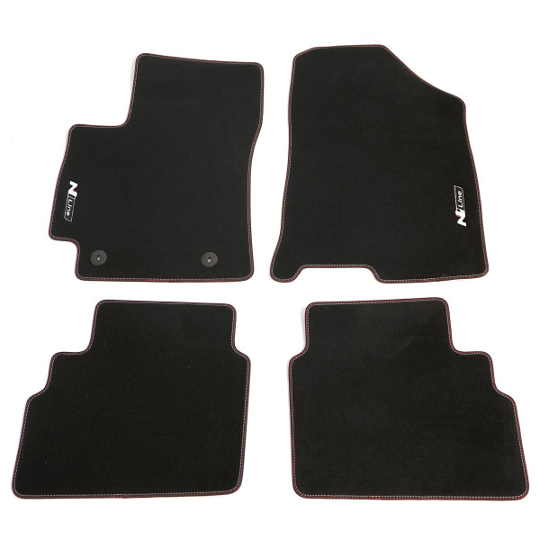 Original Hyundai Kona N-Line (SX2) Velours Fußmatten Premium Textilfußmatten 4x Stoffmatten schwarz