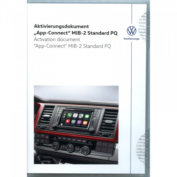 Original VW AppConnect Software Upgrade MirrorLink CarPlay Android Aktivierungsdokument 7H0054830