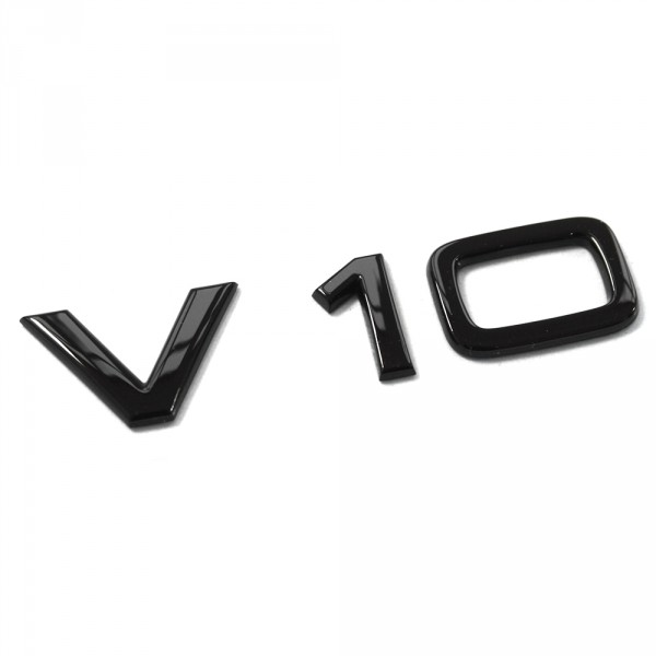 Original Audi V10 Schriftzug schwarz Tuning Exclusive Black Edition Emblem