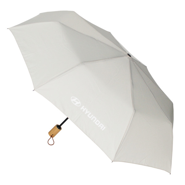 Original Hyundai Taschenschirm Regenschirm Schirm Logo Beige HMD00574